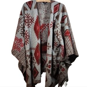 ONE size American‎ eagle blanket shawl winter colors warm cozy cabin aztec